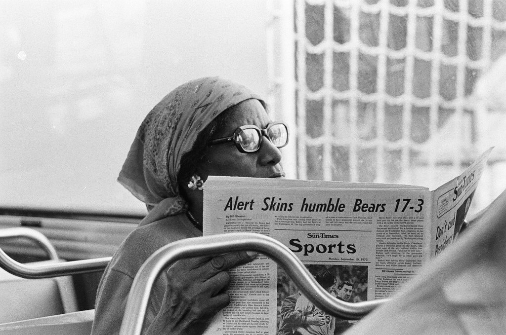 Bus driver and passengers - Chicago Sun-Times