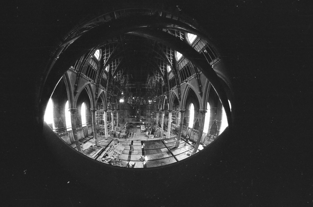 Construction on Holy Name Cathedral - Chicago Sun-Times