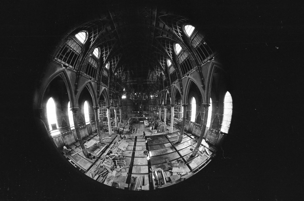 Construction on Holy Name Cathedral - Chicago Sun-Times