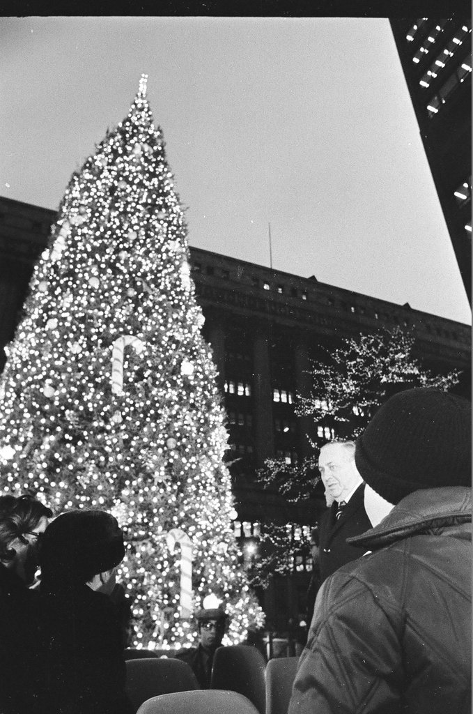 Mayor Daley and grandchildren at Civic Center Christmas tree - Chicago Sun-Times