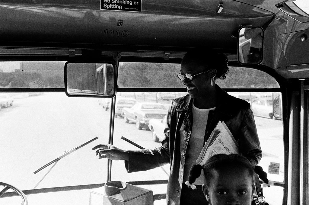 Bus driver and passengers - Chicago Sun-Times
