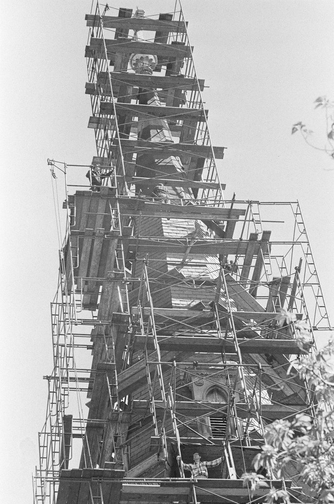 Construction on Holy Name Cathedral - Chicago Sun-Times
