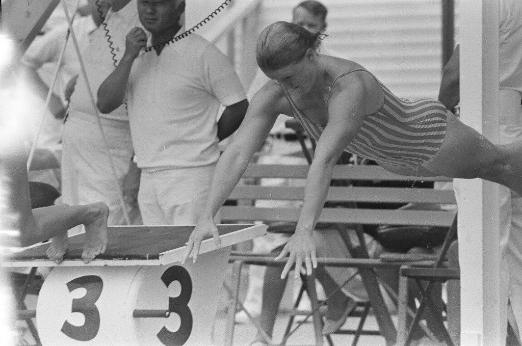 Men and women compete in Olympic swimming trials - Bob Langer for Chicago Sun-Times