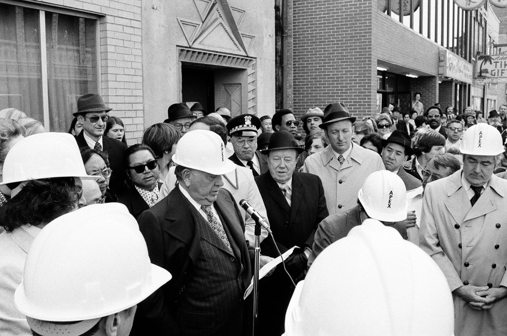 Groundbreaking ceremony for new Chinatown gate - Henry Herr Gill for Chicago Sun-Times