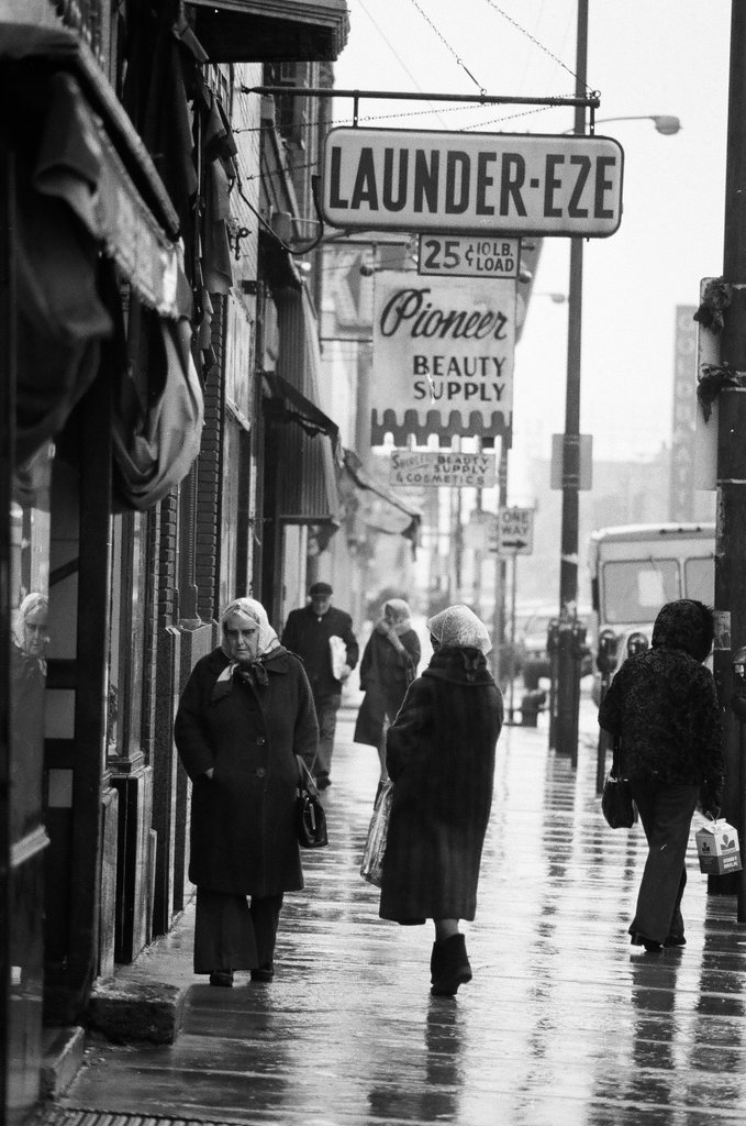 People in Avondale neighborhood - Perry C. Riddle for Chicago Sun-Times