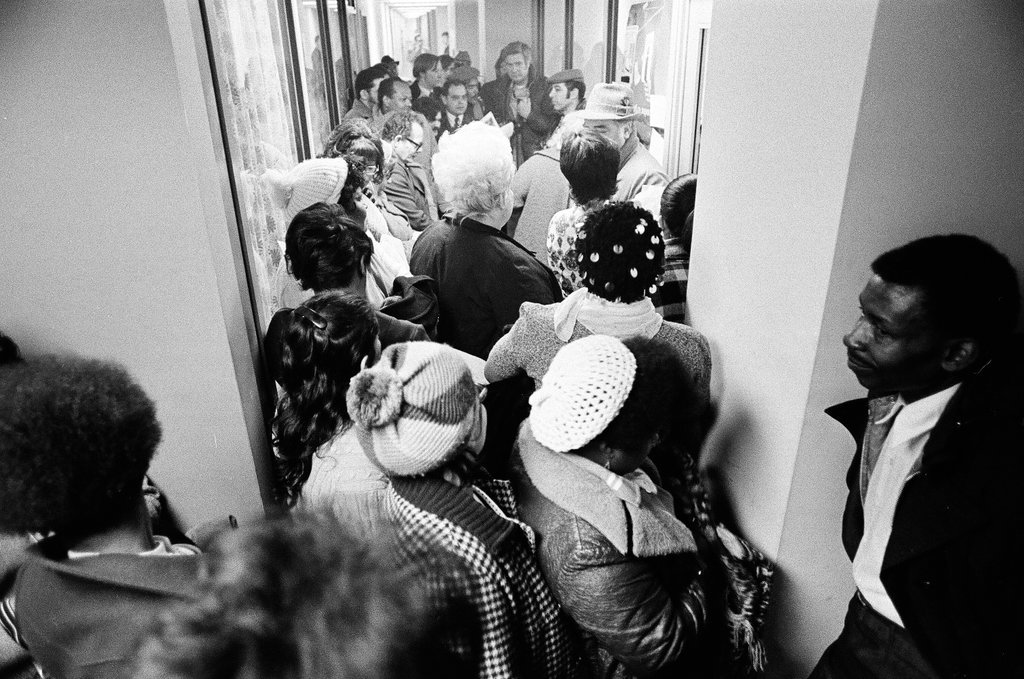 Members of Organization for a Better Austin protest at John Waner's office - M. Leon Lopez for Chicago Sun-Times