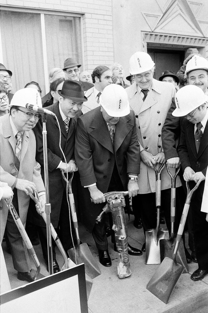 Groundbreaking ceremony for new Chinatown gate - Henry Herr Gill for Chicago Sun-Times