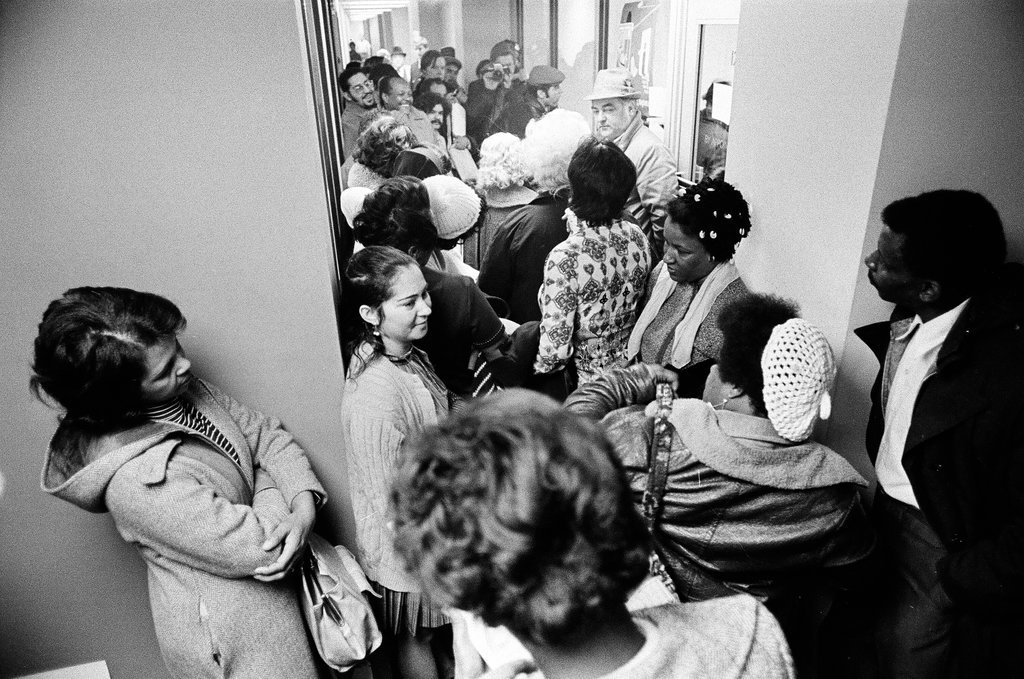 Members of Organization for a Better Austin protest at John Waner's office - M. Leon Lopez for Chicago Sun-Times