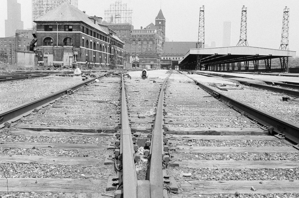 Interior and exterior of abandoned Illinois Central Station - Jerry Tomaselli for Chicago Sun-Times