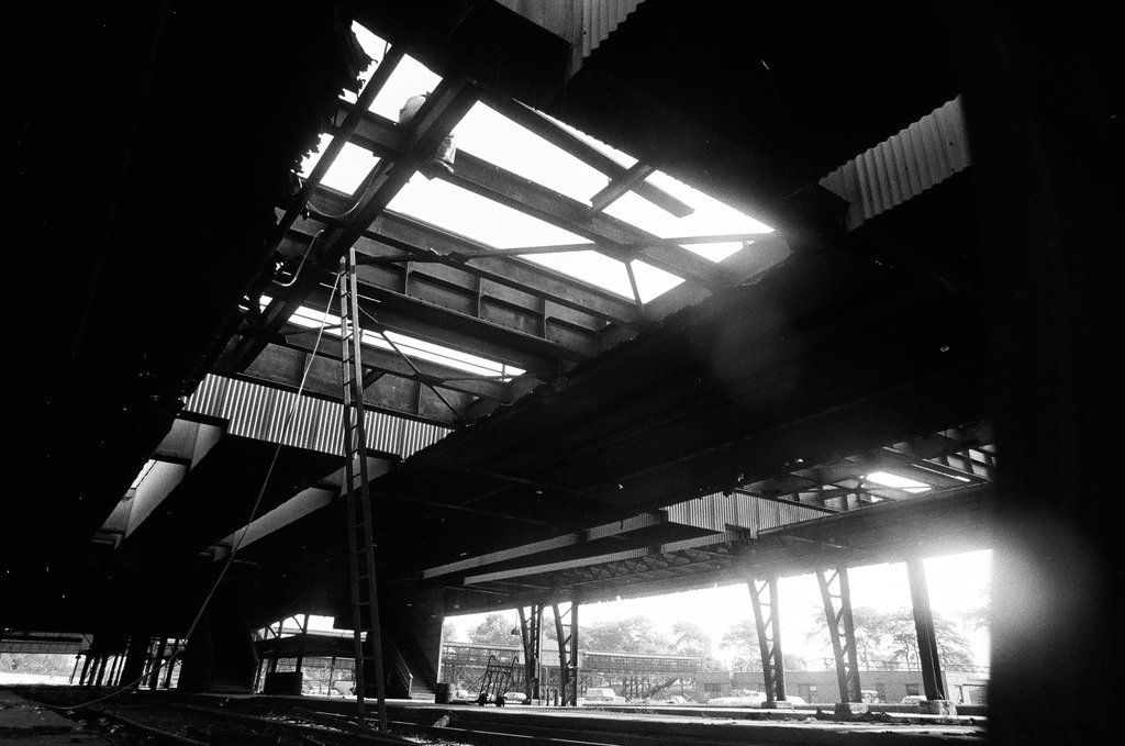Demolition of Illinois Central station - John H. White for Chicago Sun-Times