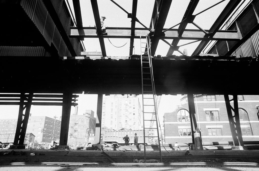 Demolition of Illinois Central station - John H. White for Chicago Sun-Times