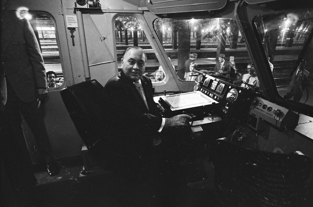 Christening of new Amtrak train - Peters (Clarence or Pete) for Chicago Sun-Times