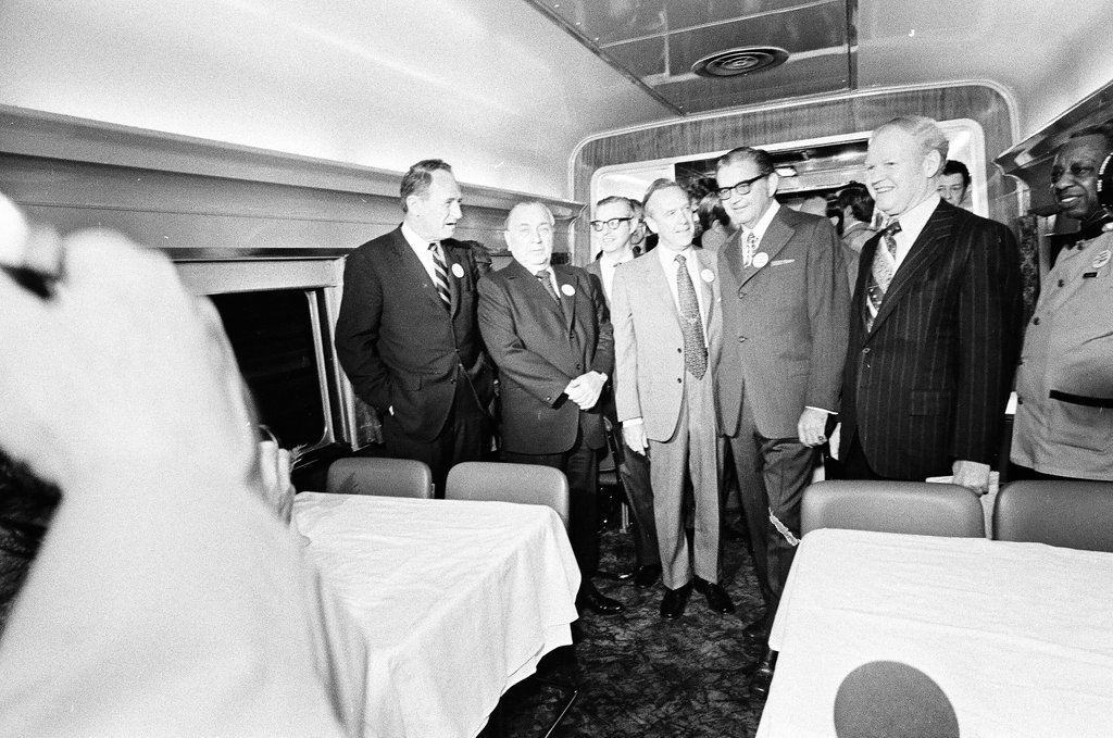 First passengers on new Amtrak train - Pete Peters for Chicago Sun-Times