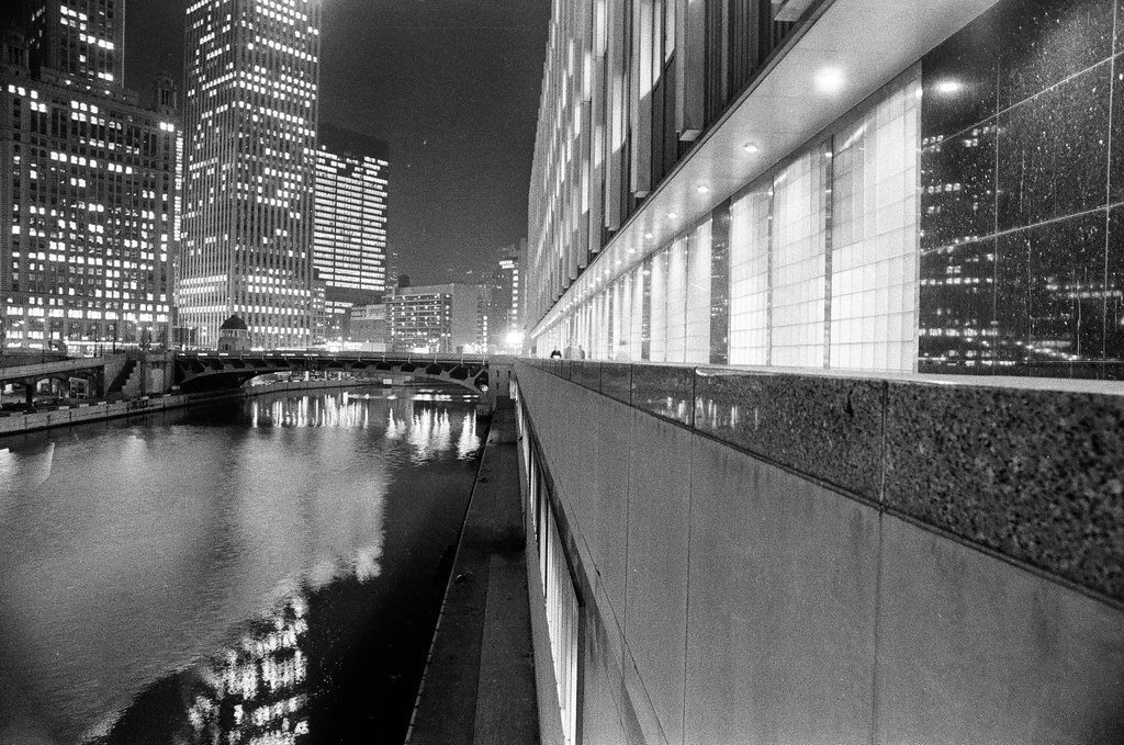 Reflection of buildings in Chicago River - Chicago Sun-Times