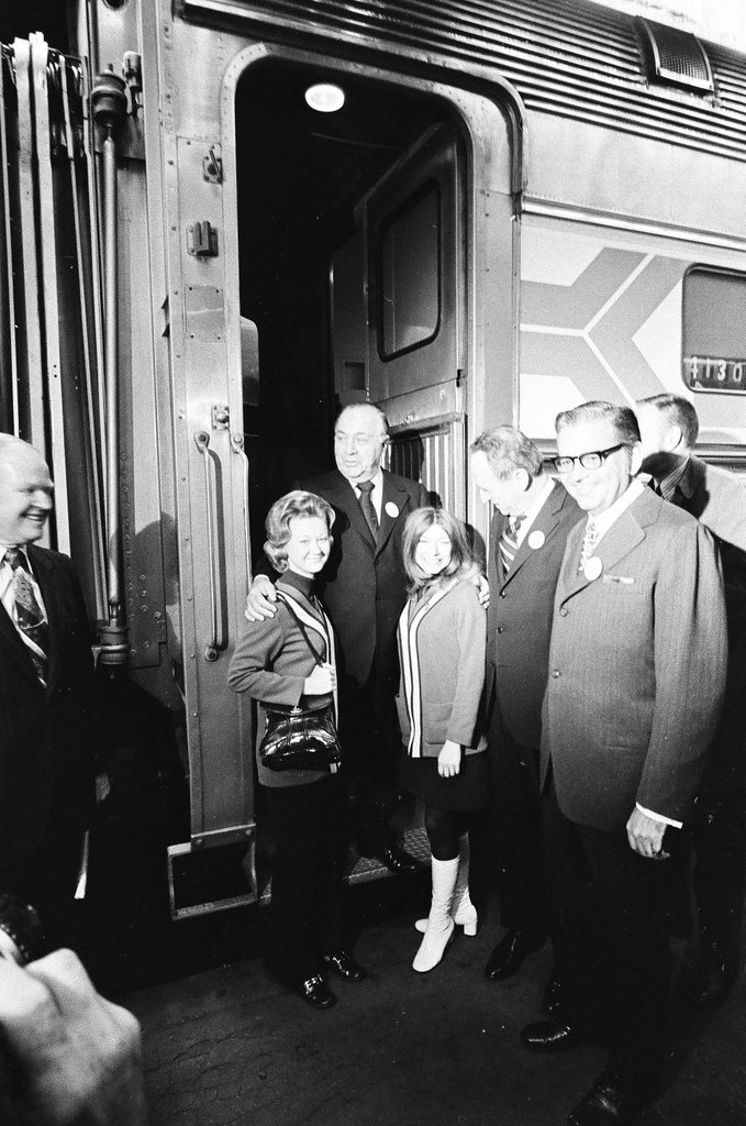 First passengers on new Amtrak train - Pete Peters for Chicago Sun-Times
