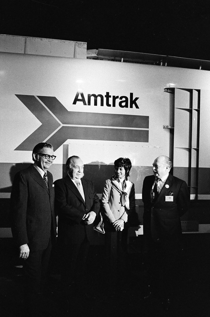 Christening of new Amtrak train - Peters (Clarence or Pete) for Chicago Sun-Times
