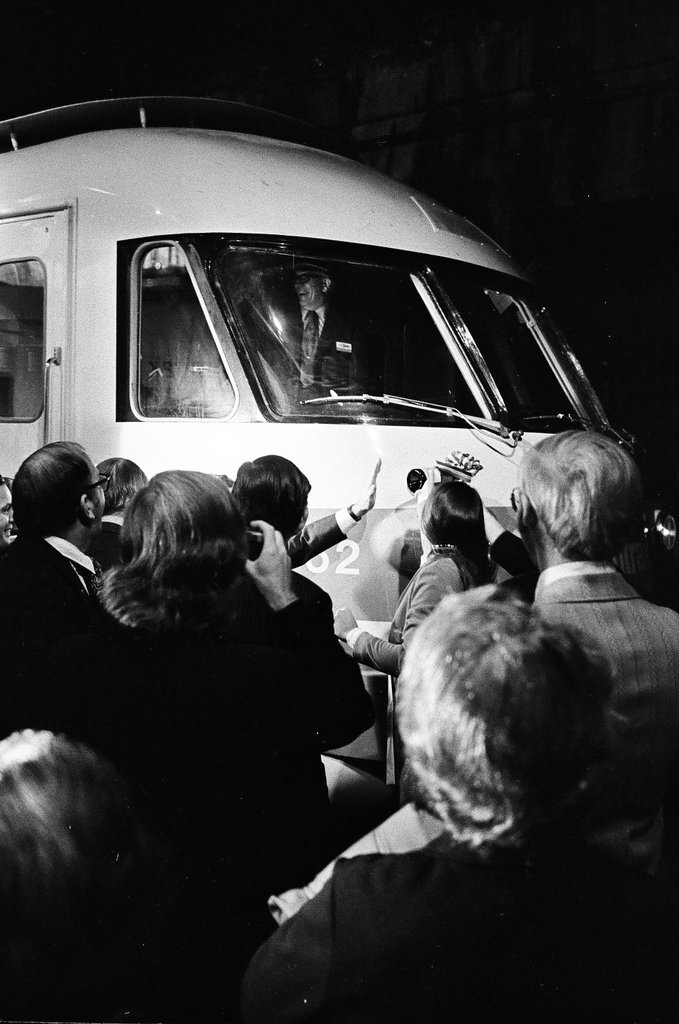 Christening of new Amtrak train - Peters (Clarence or Pete) for Chicago Sun-Times