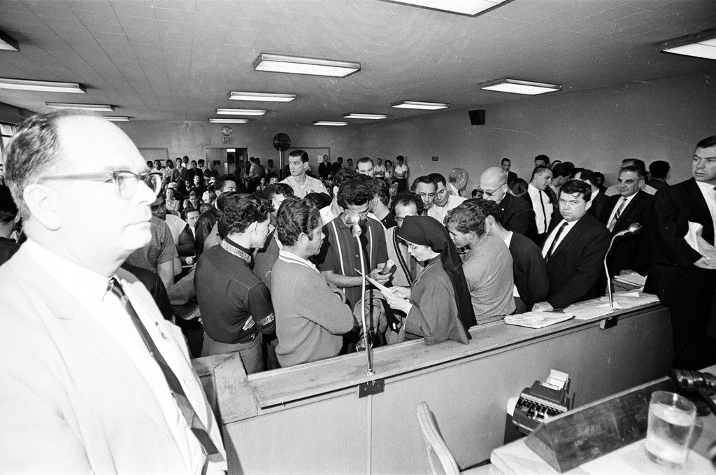 Puerto Ricans in court following Humboldt Park uprising - Howard Lyon for Chicago Sun-Times