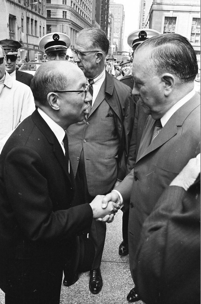 Taiwanese leader C. K. Yen visits Chicago - Peters (Clarence or Pete) for Chicago Sun-Times