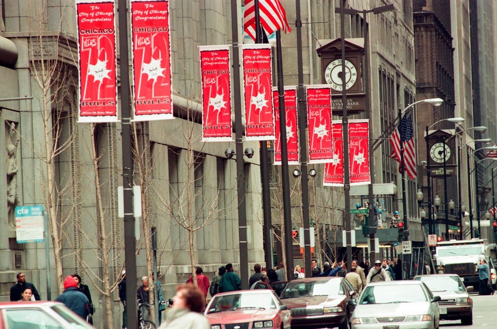 Chicago Bulls banners - Chicago Sun-Times