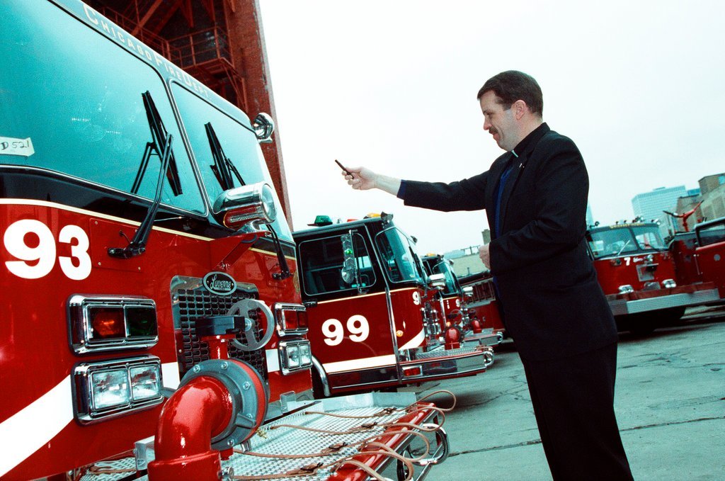 Mayor Daley at the Fire Academy - Chicago Sun-Times