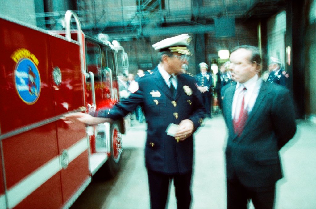 Mayor Daley at the Fire Academy - Chicago Sun-Times