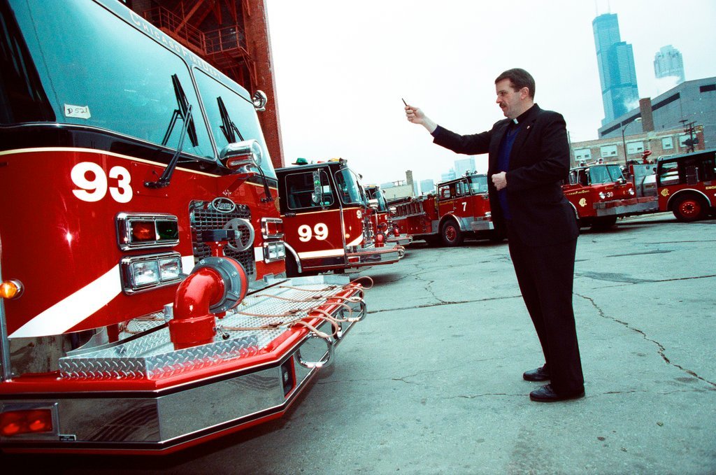 Mayor Daley at the Fire Academy - Chicago Sun-Times