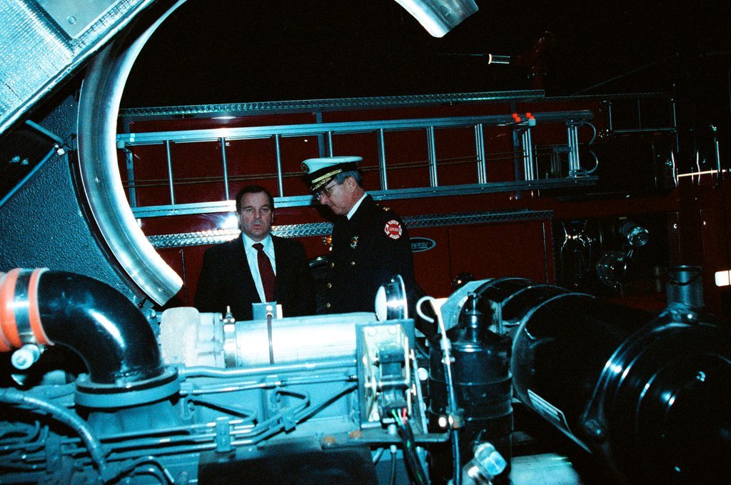 Mayor Daley at the Fire Academy - Chicago Sun-Times