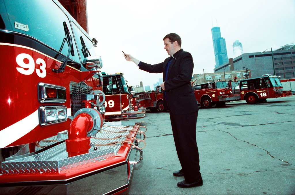 Mayor Daley at the Fire Academy - Chicago Sun-Times