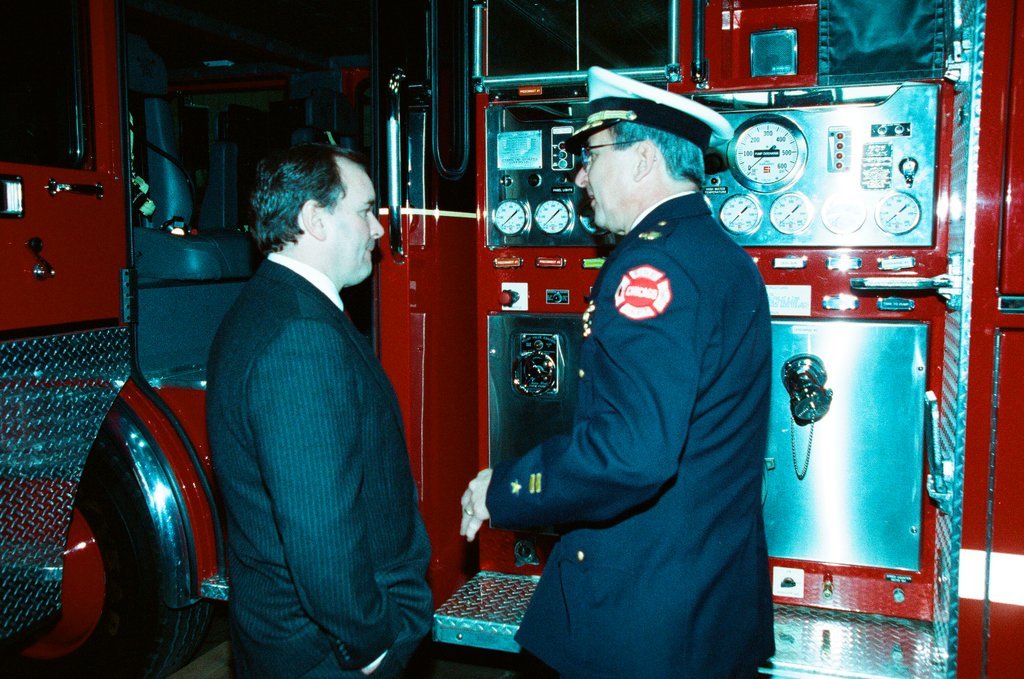 Mayor Daley at the Fire Academy - Chicago Sun-Times