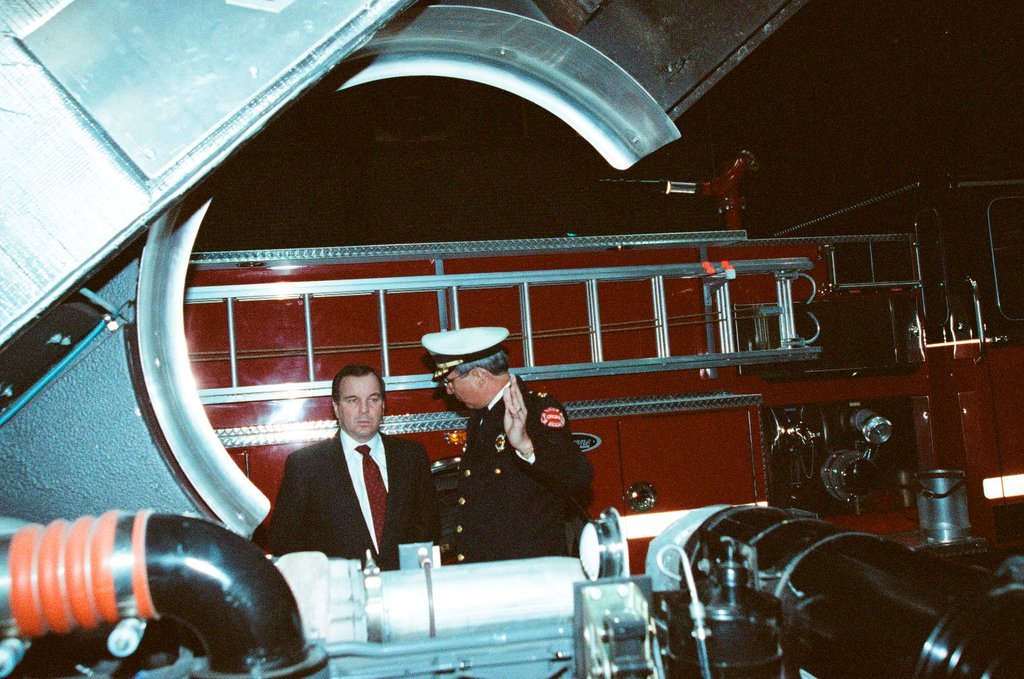 Mayor Daley at the Fire Academy - Chicago Sun-Times