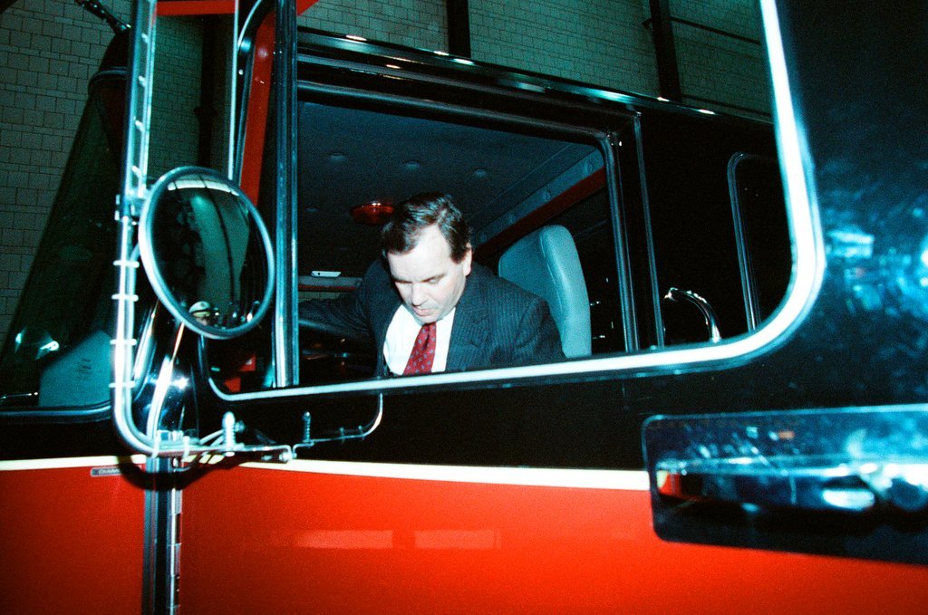 Mayor Daley at the Fire Academy - Chicago Sun-Times