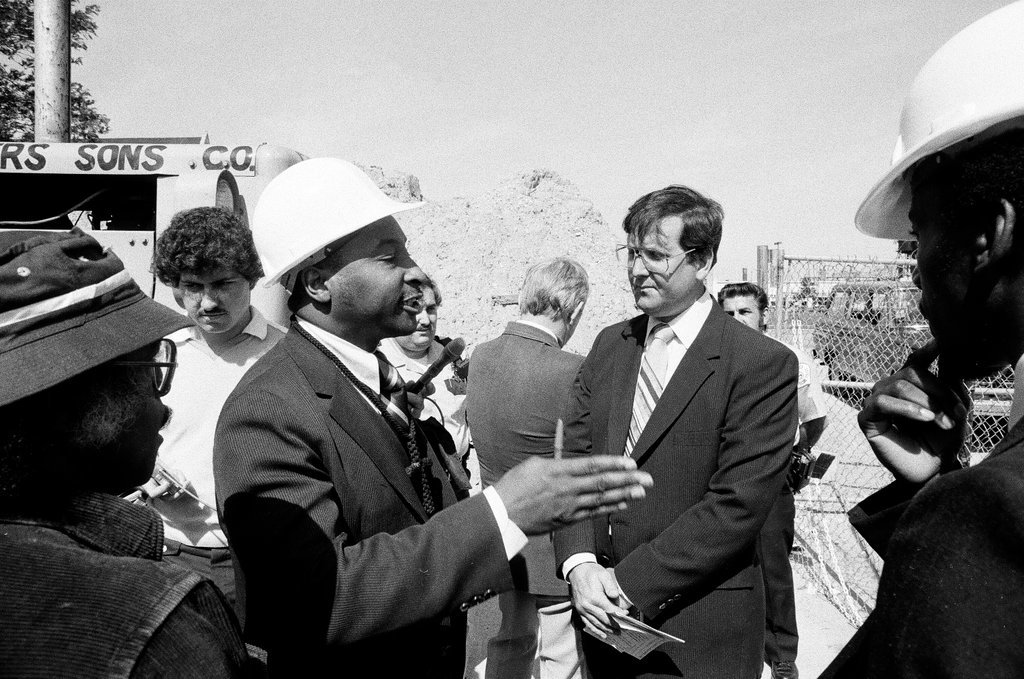 Martin Luther King Movement at construction site - Chicago Sun-Times