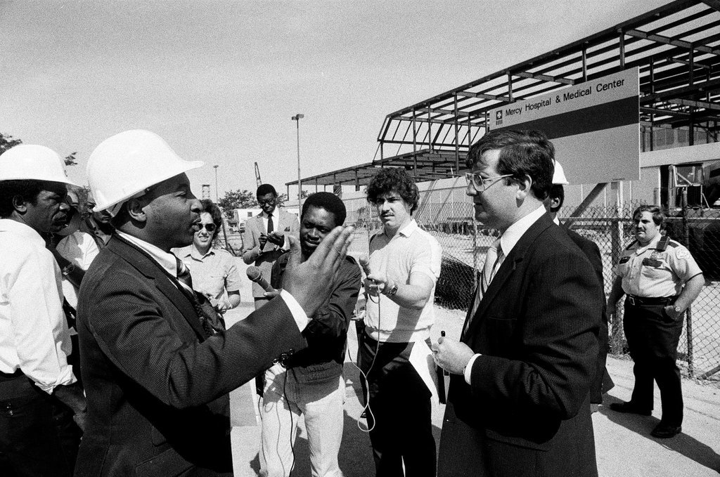 Martin Luther King Movement at construction site - Chicago Sun-Times