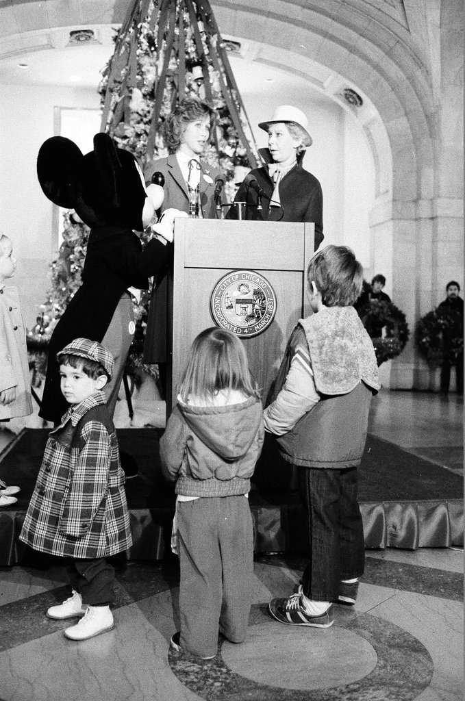 Jane Byrne and Mickey Mouse - Chicago Sun-Times