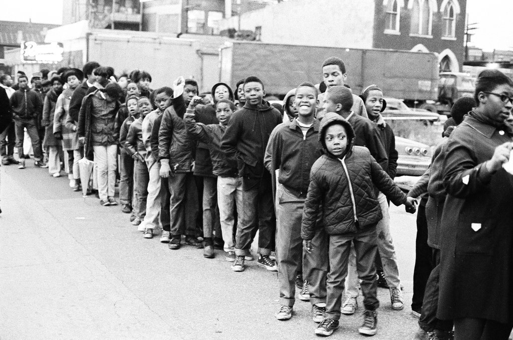 Crowd protests shooting of Michael and John Soto by police officers - John H. White for Chicago Sun-Times
