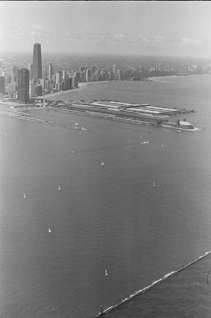 Aerial views of Meigs Field and Monroe Harbor - Swainston for Chicago Sun-Times