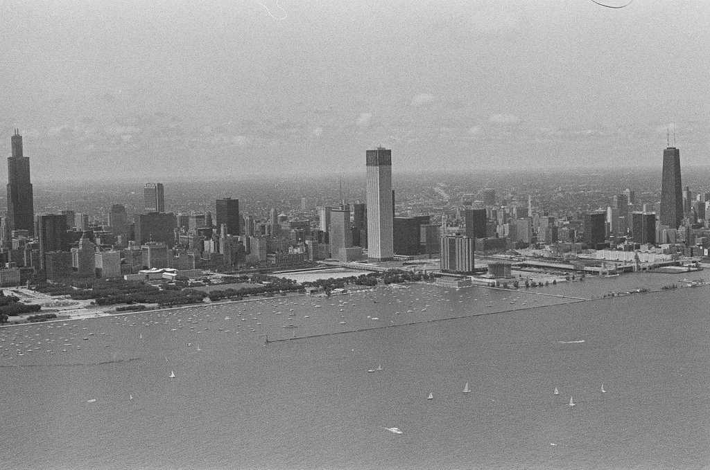 Aerial views of Meigs Field and Monroe Harbor - Swainston for Chicago Sun-Times