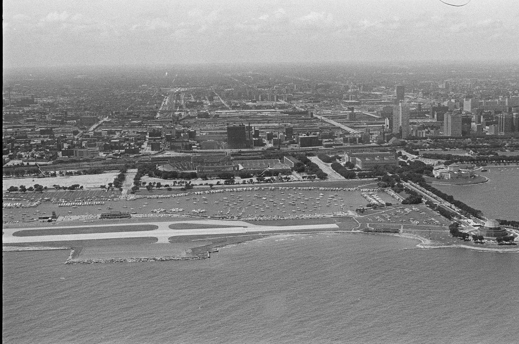 Aerial views of Meigs Field and Monroe Harbor - Swainston for Chicago Sun-Times
