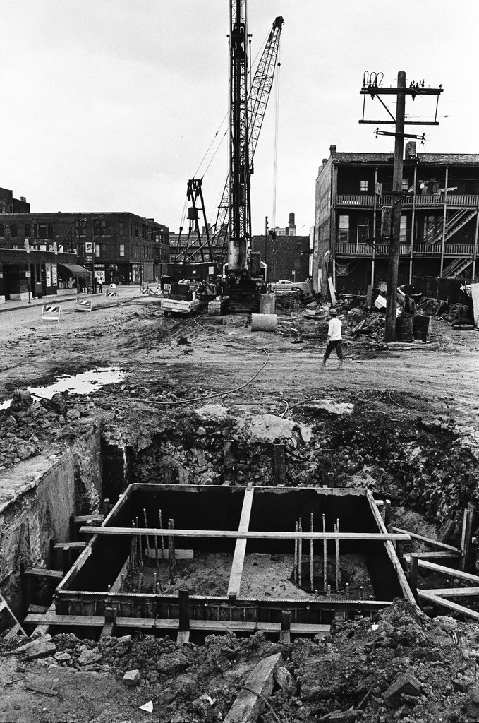 Pillars under construction - Gary Settle for Chicago Sun-Times