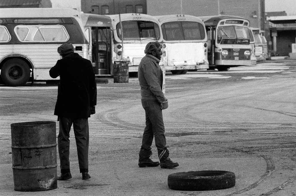 CTA workers on strike - Randy B. Leffingwell for Chicago Sun-Times