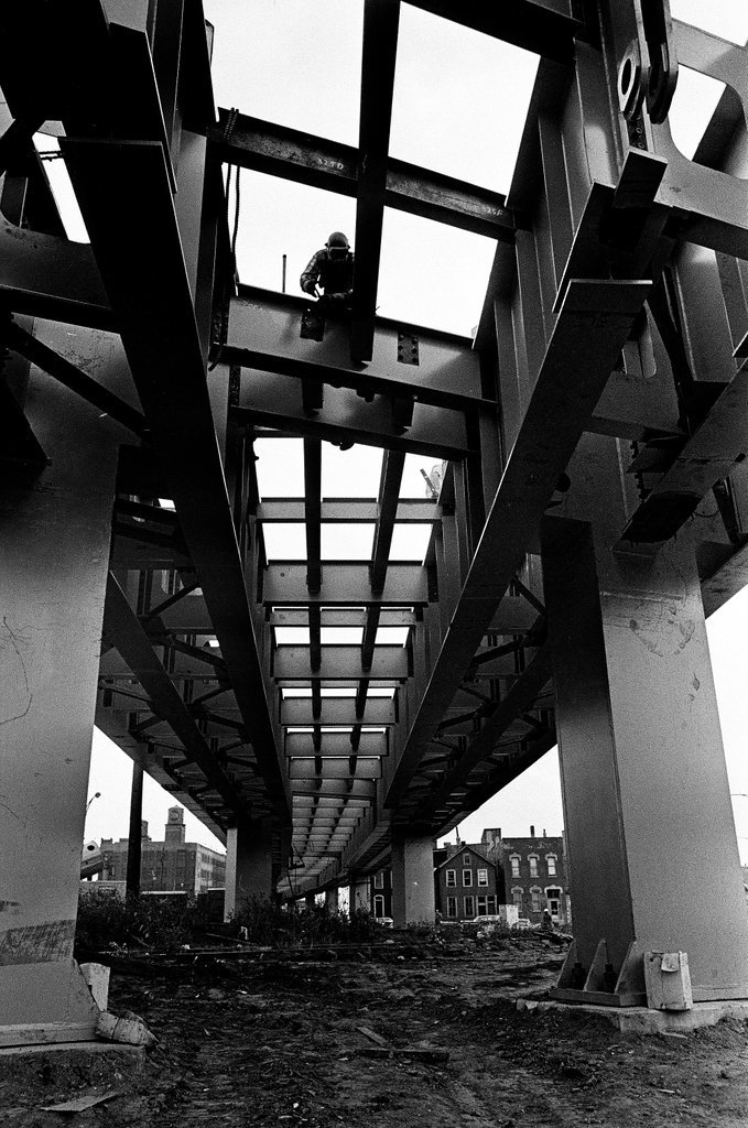 Pillars under construction - Gary Settle for Chicago Sun-Times