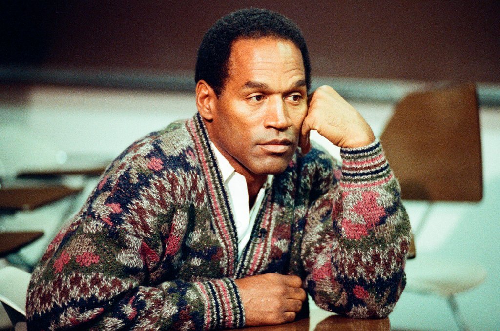 O.J. Simpson at Chicago Bears press conference - Phil Velasquez for Chicago Sun-Times