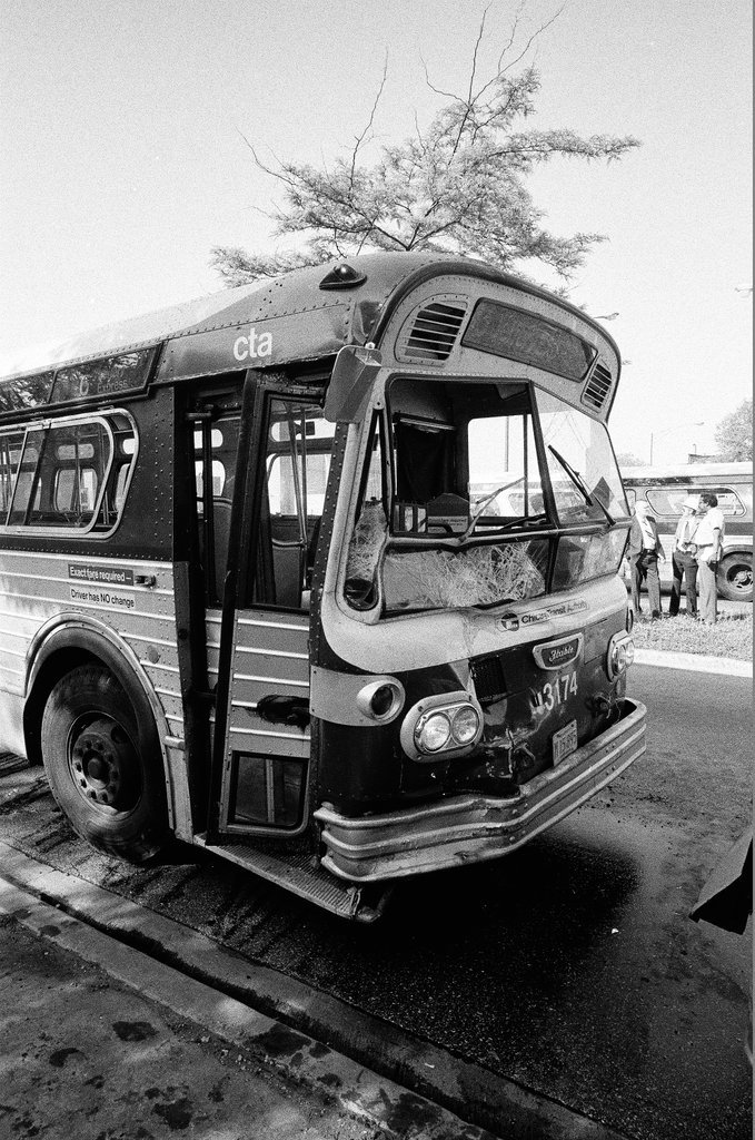 Bus accident at 49th and Lake Park - Peters (Clarence or Pete) for Chicago Sun-Times