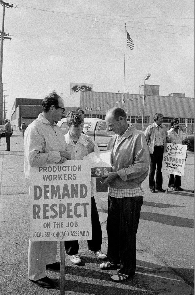 Union-United Auto Workers strike at Ford Plant - Peters (Clarence or Pete) for Chicago Sun-Times