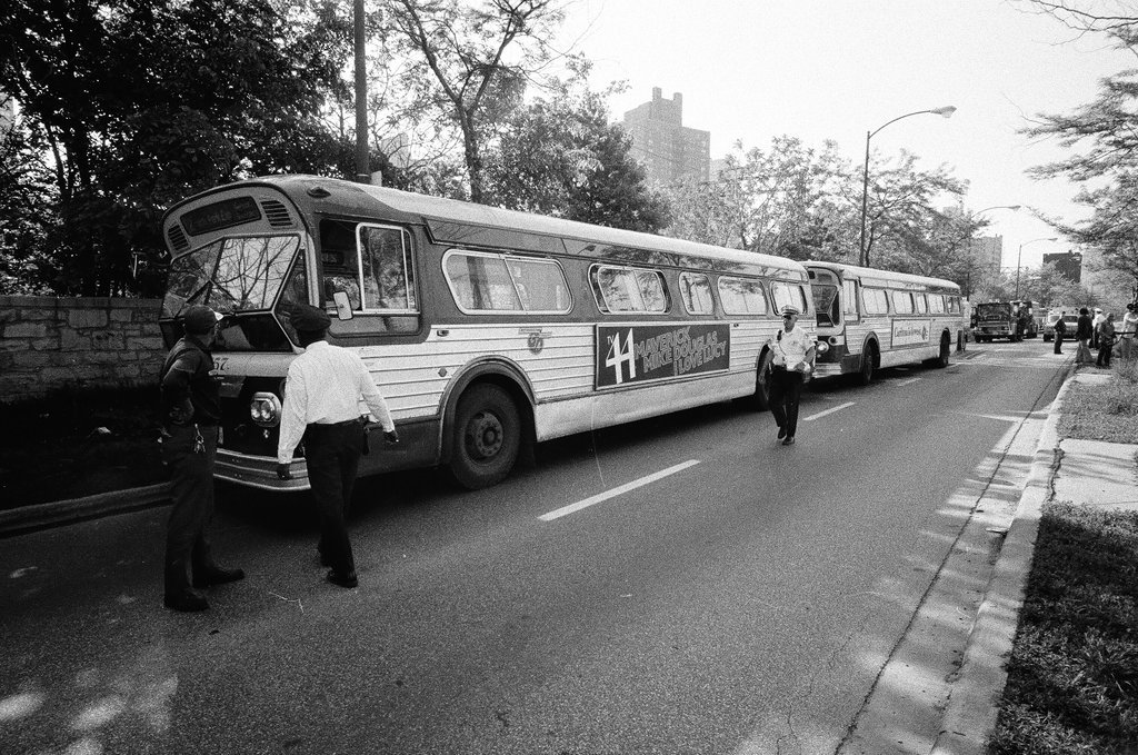 Bus accident at 49th and Lake Park - Peters (Clarence or Pete) for Chicago Sun-Times
