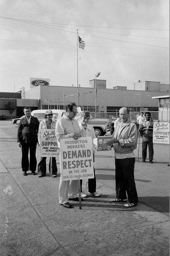 Union-United Auto Workers strike at Ford Plant - Peters (Clarence or Pete) for Chicago Sun-Times