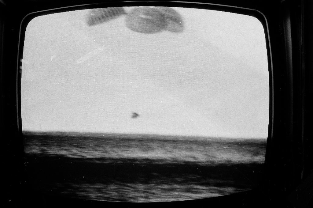 Television depicting Apollo 13 capsule splashdown - Howard Lyon for Chicago Sun-Times