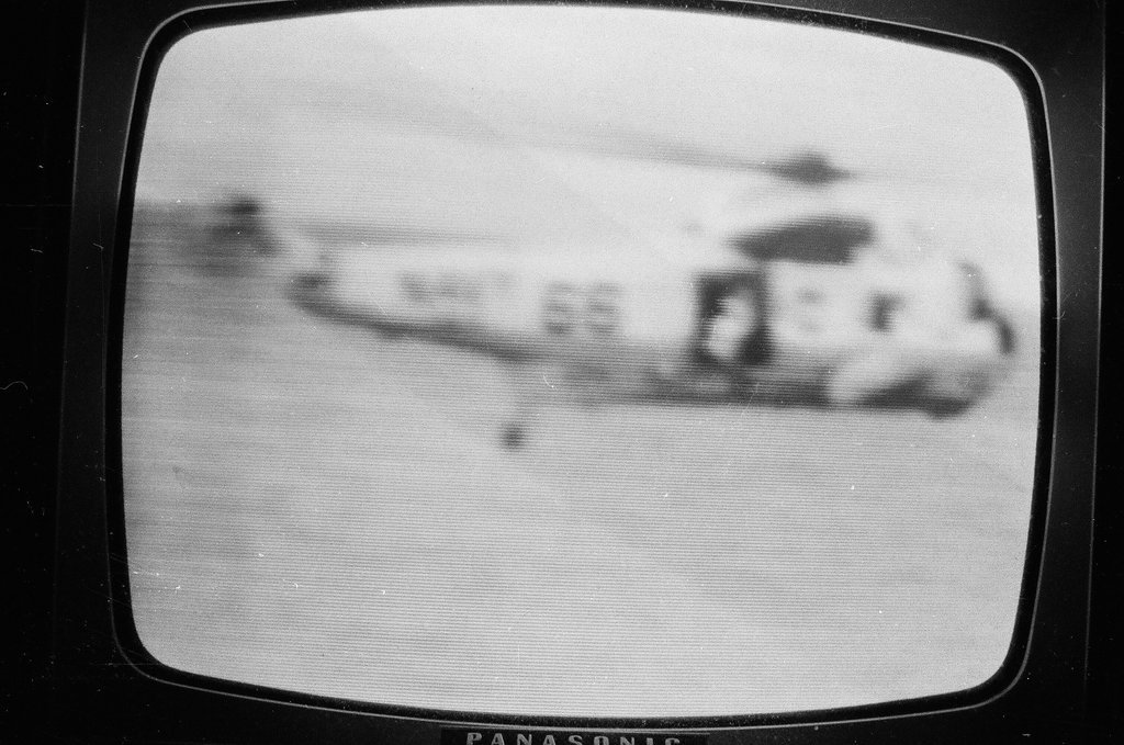 Television depicting Apollo 13 capsule splashdown - Howard Lyon for Chicago Sun-Times