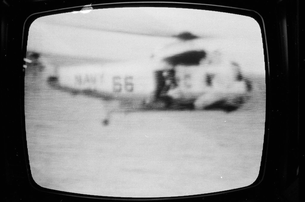 Television depicting Apollo 13 capsule splashdown - Howard Lyon for Chicago Sun-Times